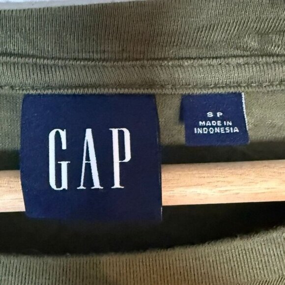 GAP Olive Green Ruched Midi T-Shirt Dress – Size S - Picture 4 of 5